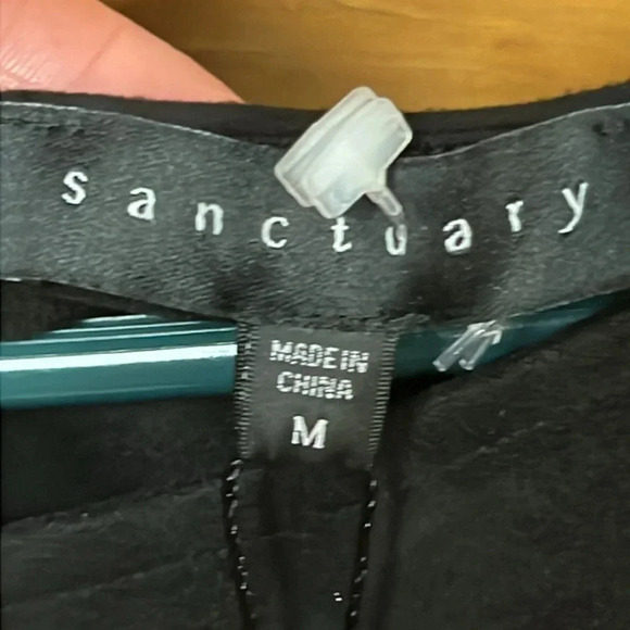 Sanctuary Black Alexia Faux Suede Sheath Cocktail Dress Women Md Laser Cut Event - Picture 7 of 11